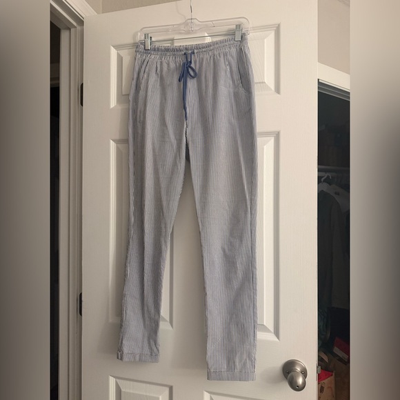 Shinestar Pants - Striped Blue & White Pants